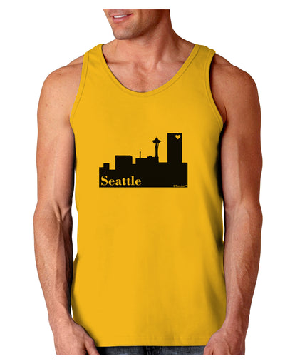 Seattle Skyline with Space Needle Loose Tank Top by TooLoud-Loose Tank Top-TooLoud-Gold-Small-Davson Sales