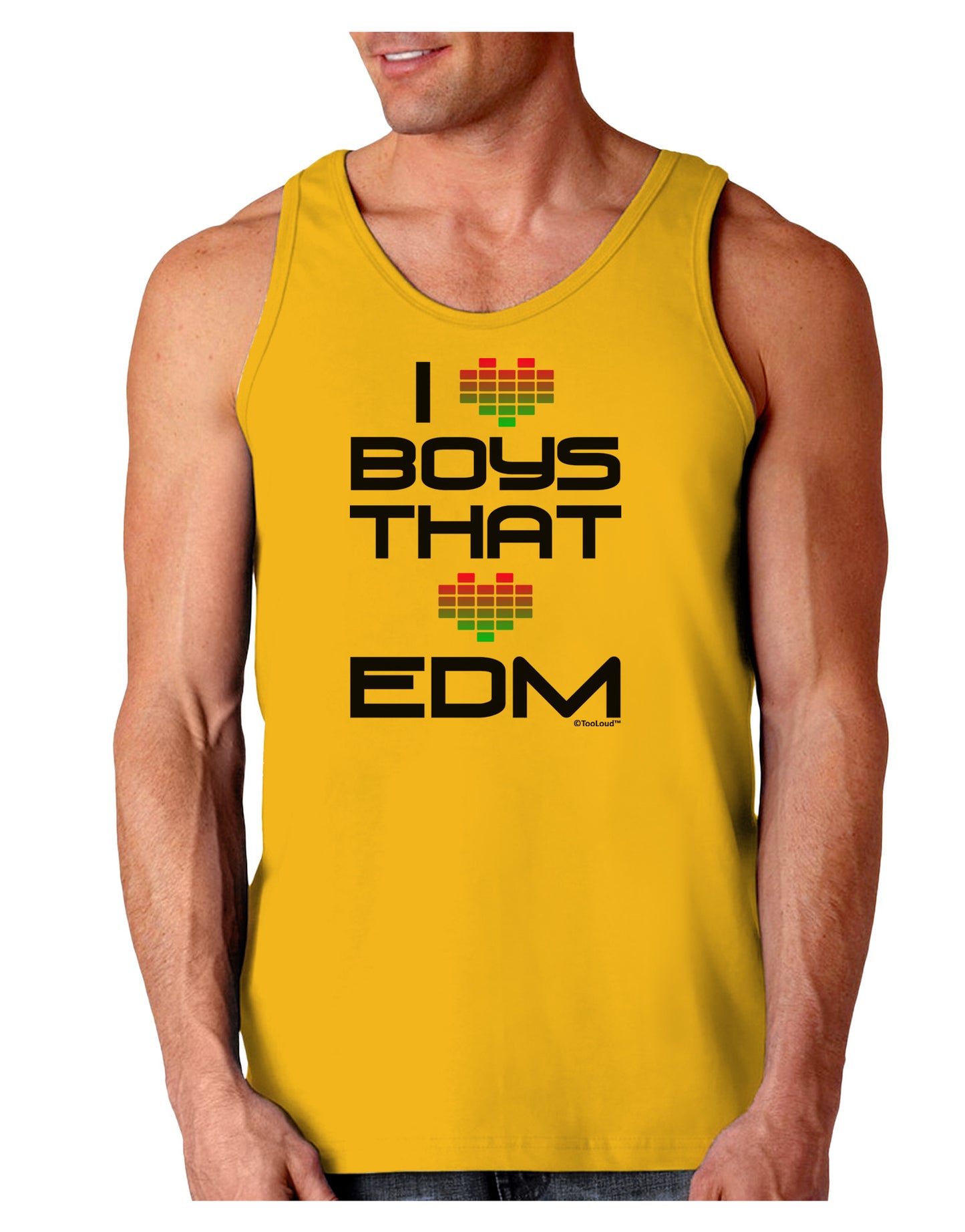 I Heart Boys That Heart EDM Loose Tank Top-Loose Tank Top-TooLoud-Gold-Small-Davson Sales