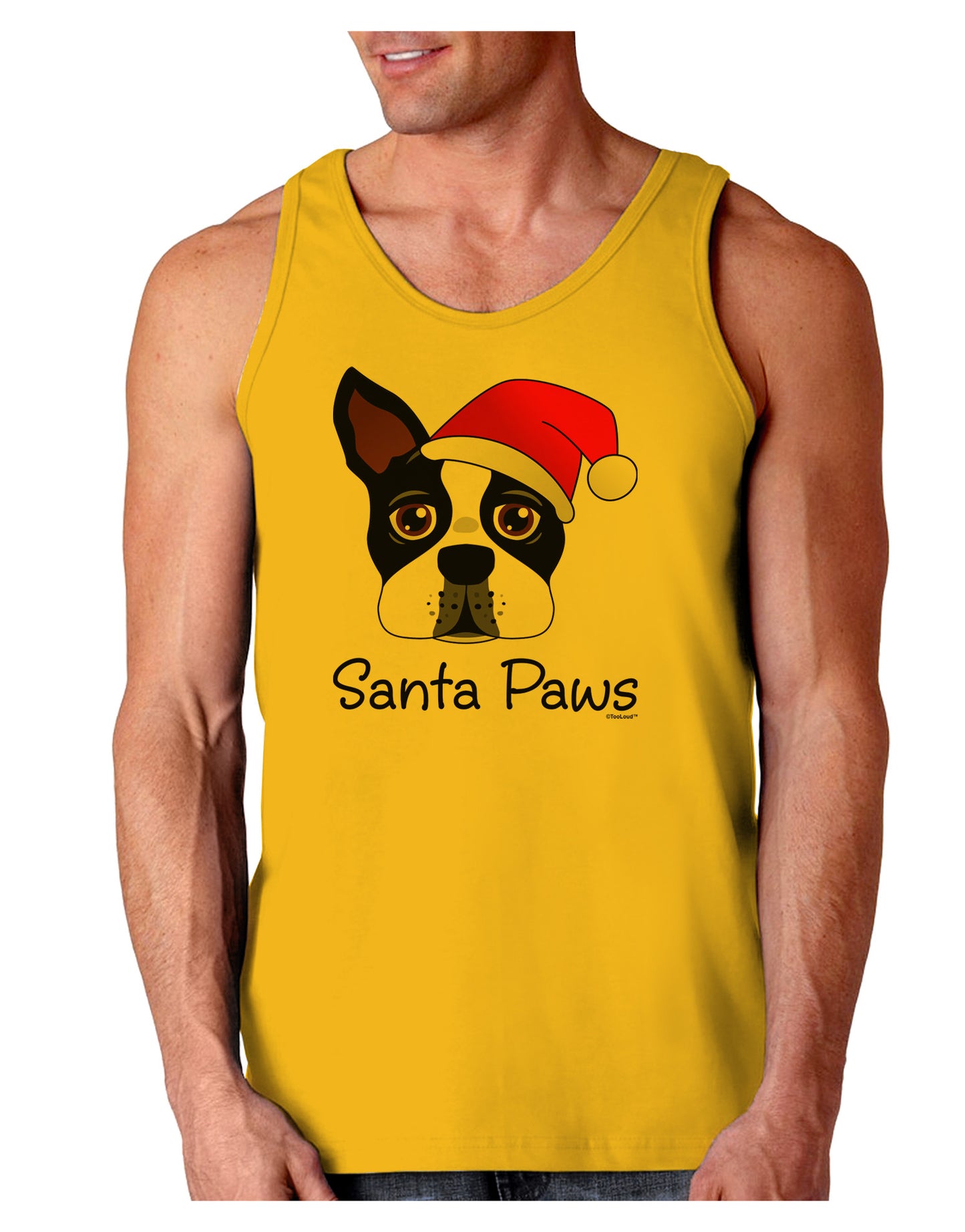 Santa Paws Christmas Dog Loose Tank Top-Loose Tank Top-TooLoud-Gold-Small-Davson Sales