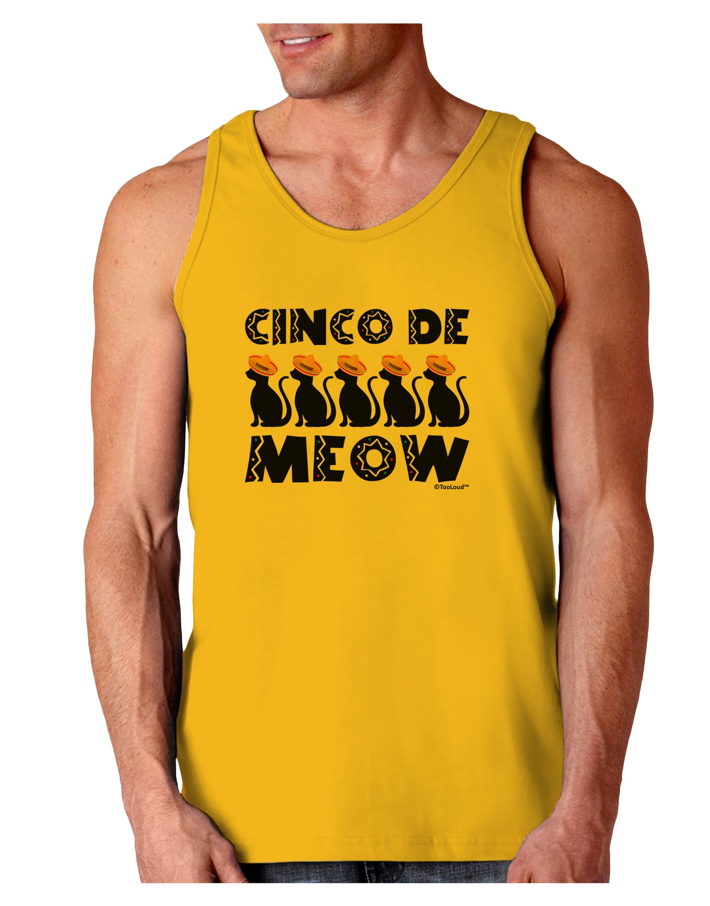 Five Cats - Cinco de Meow Loose Tank Top by TooLoud-Loose Tank Top-TooLoud-Gold-Small-Davson Sales