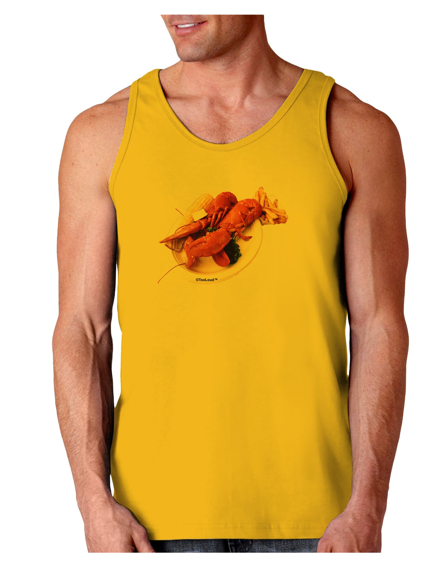 Lobster Plate Loose Tank Top-Loose Tank Top-TooLoud-Gold-Small-Davson Sales