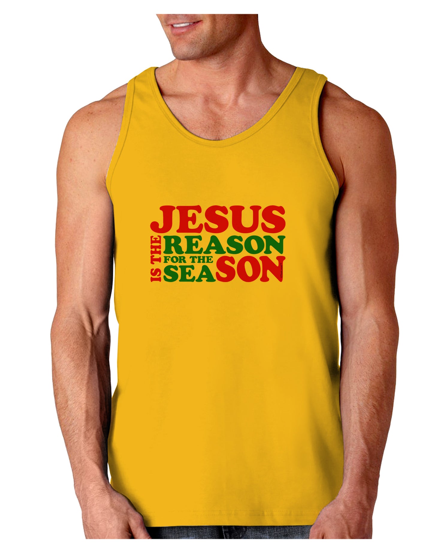 Jesus is the Reason for the Season Christmas Loose Tank Top-Loose Tank Top-TooLoud-Gold-Small-Davson Sales
