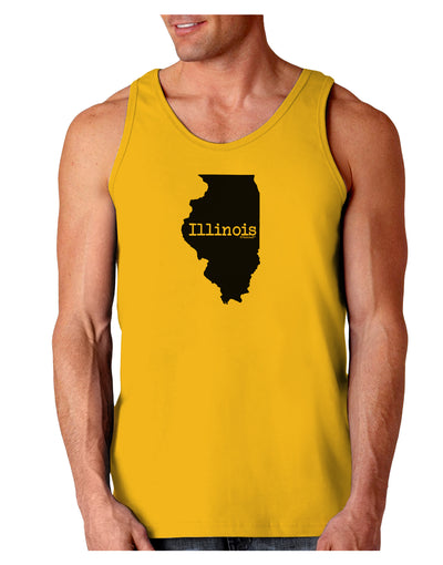 Illinois - United States Shape Loose Tank Top by TooLoud-Loose Tank Top-TooLoud-Gold-Small-Davson Sales