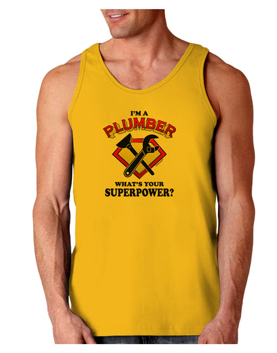 Plumber - Superpower Loose Tank Top-Loose Tank Top-TooLoud-Gold-Small-Davson Sales