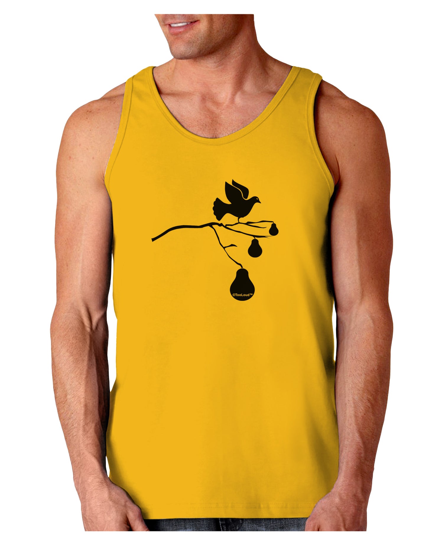 Partridge In A Pear Tree Loose Tank Top-Loose Tank Top-TooLoud-Gold-Small-Davson Sales