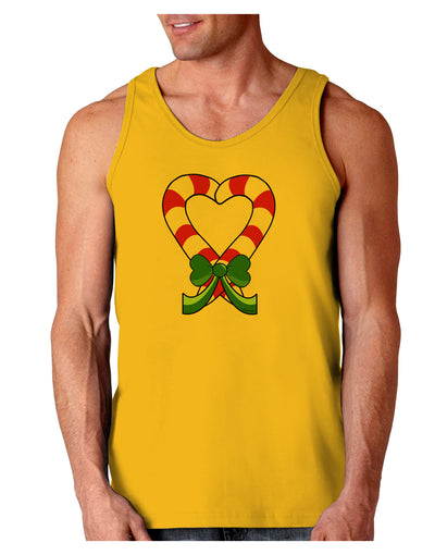 Candy Cane Heart Christmas Loose Tank Top-Loose Tank Top-TooLoud-Gold-Small-Davson Sales