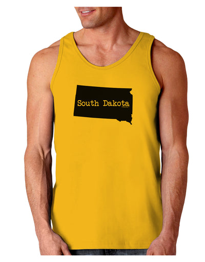 South Dakota - United States Shape Loose Tank Top by TooLoud-Loose Tank Top-TooLoud-Gold-Small-Davson Sales