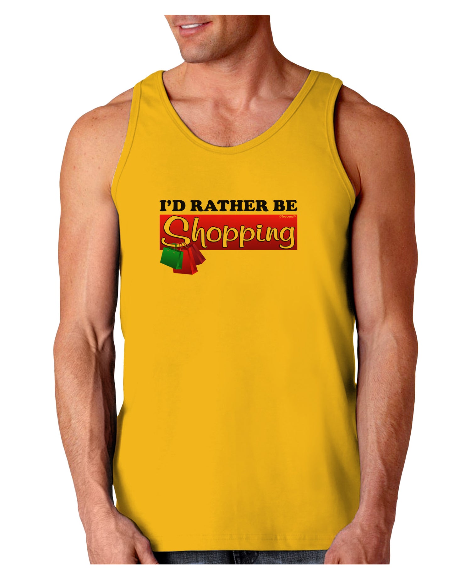 I'd Rather Be Shopping Loose Tank Top-Loose Tank Top-TooLoud-Gold-Small-Davson Sales