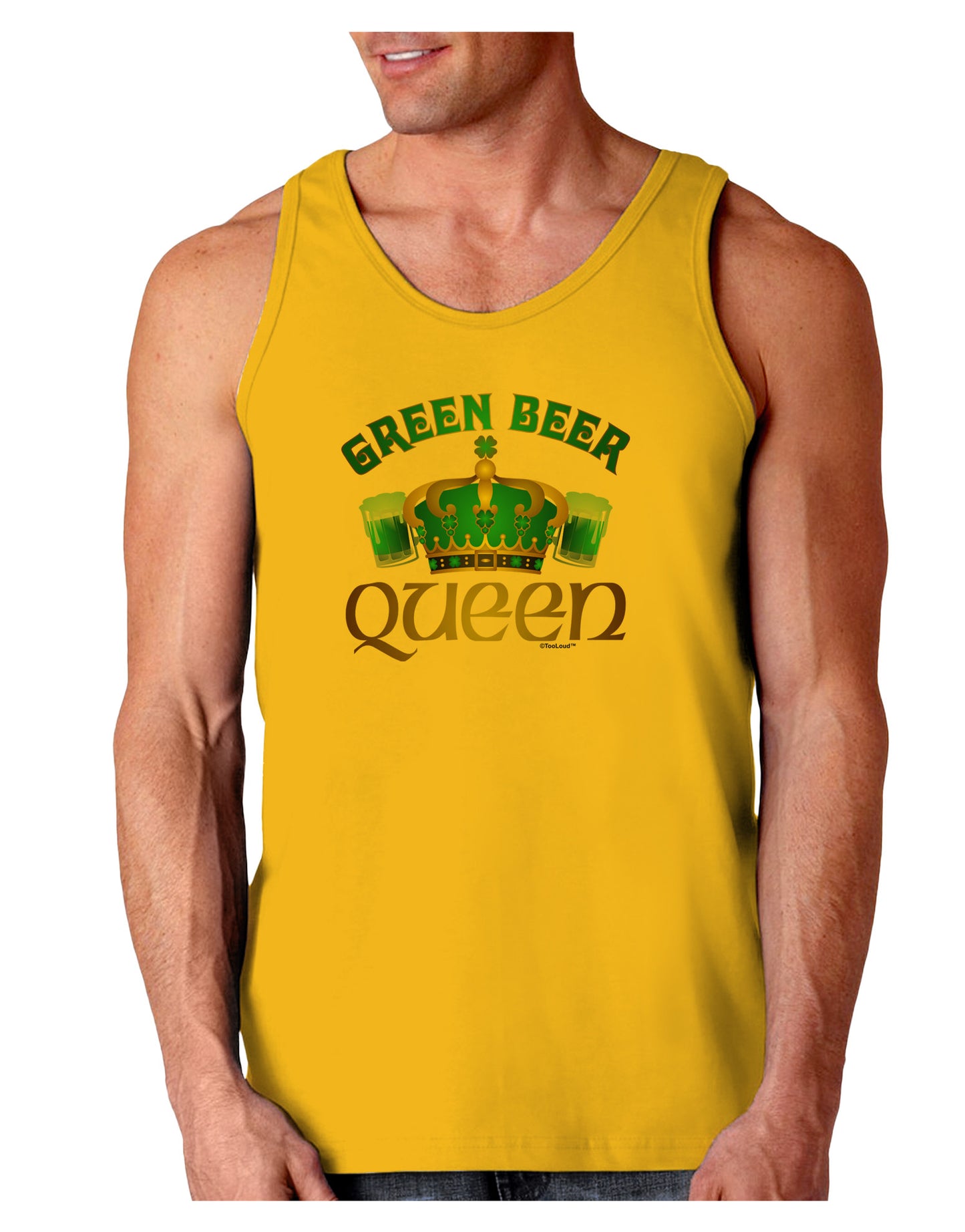 Green Beer Queen Loose Tank Top-Loose Tank Top-TooLoud-Gold-Small-Davson Sales