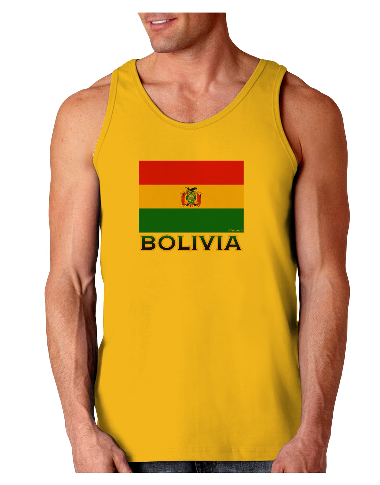 Bolivia Flag Loose Tank Top-Loose Tank Top-TooLoud-Gold-Small-Davson Sales