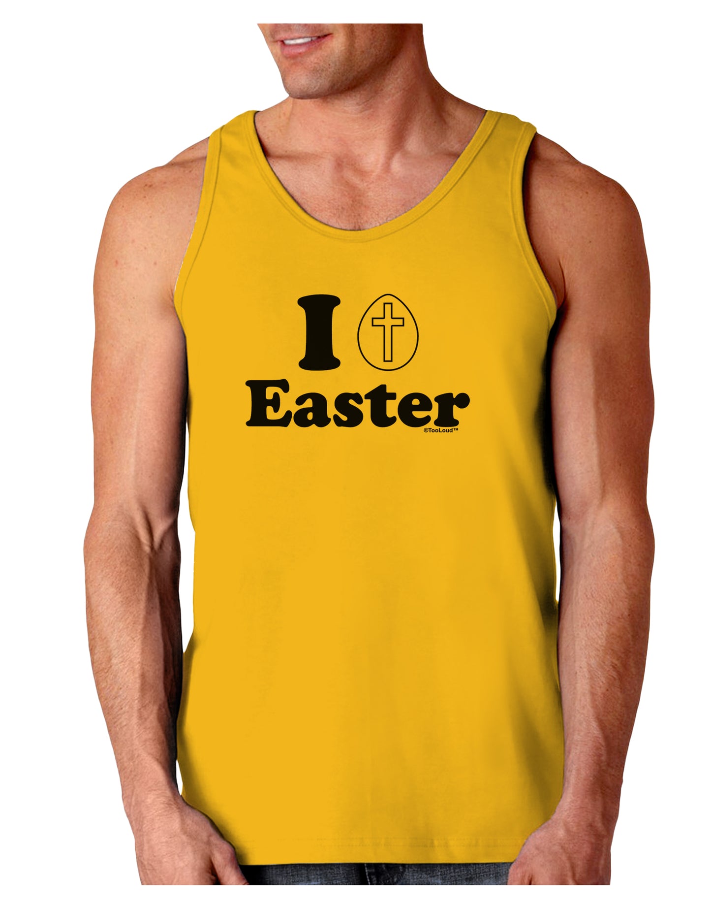 I Egg Cross Easter Design Loose Tank Top by TooLoud-Loose Tank Top-TooLoud-Gold-Small-Davson Sales