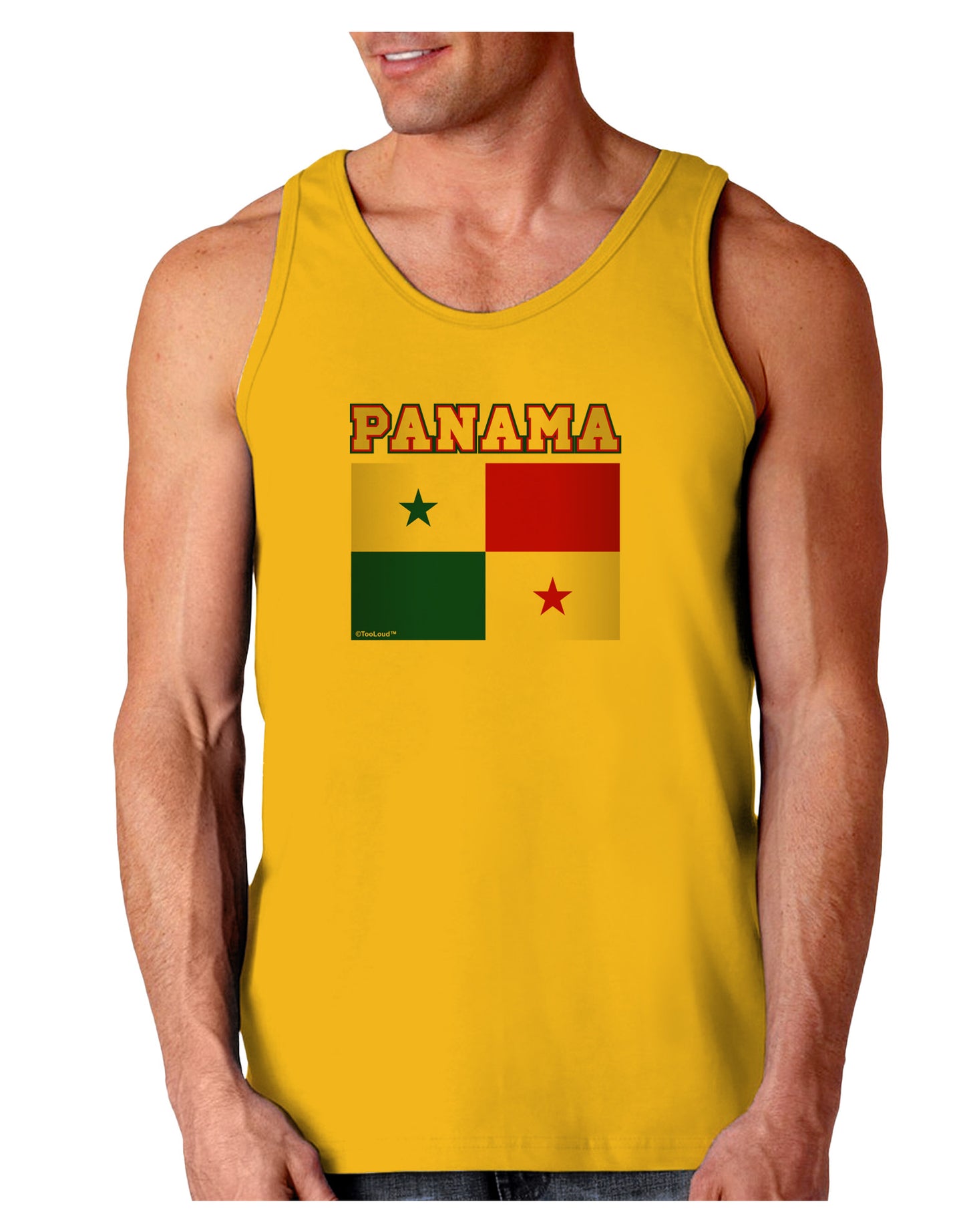 Panama Flag Loose Tank Top-Loose Tank Top-TooLoud-Gold-Small-Davson Sales