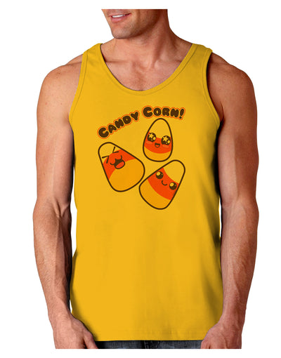 Cute Kawaii Candy Corn Halloween Loose Tank Top-Loose Tank Top-TooLoud-Gold-Small-Davson Sales