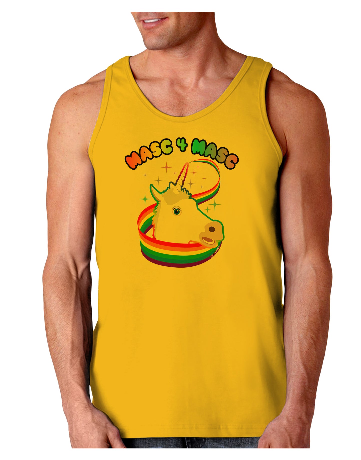 Masc 4 Masc Pranciful Unicorn Loose Tank Top-Loose Tank Top-TooLoud-Gold-Small-Davson Sales
