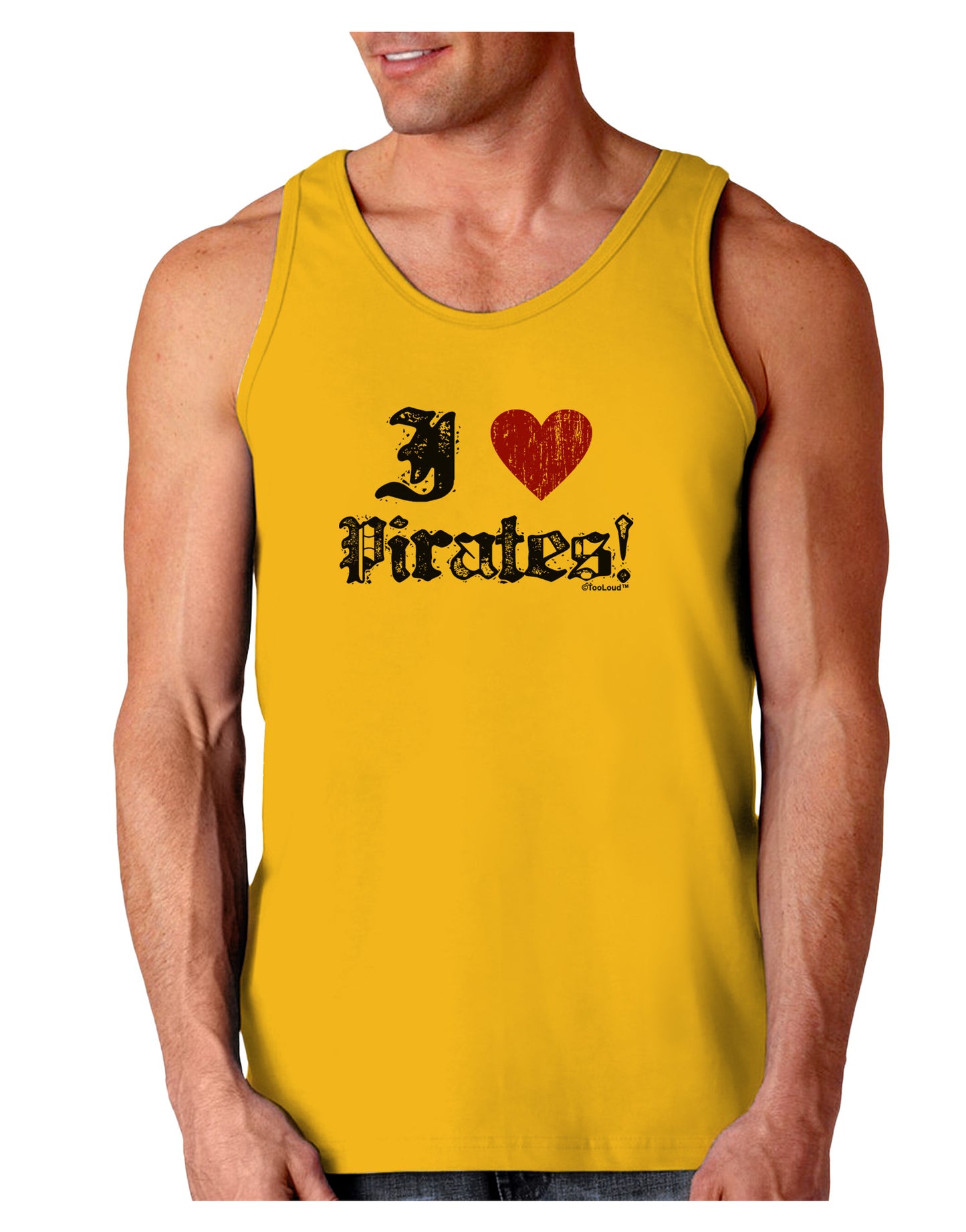 I Heart Pirates Loose Tank Top-Loose Tank Top-TooLoud-Gold-Small-Davson Sales