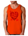 Happy Valentine's Day Romantic Hearts Loose Tank Top-Loose Tank Top-TooLoud-Orange-Small-Davson Sales