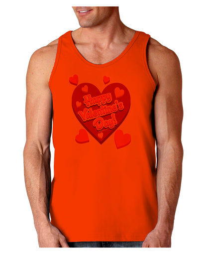 Happy Valentine's Day Romantic Hearts Loose Tank Top-Loose Tank Top-TooLoud-Orange-Small-Davson Sales