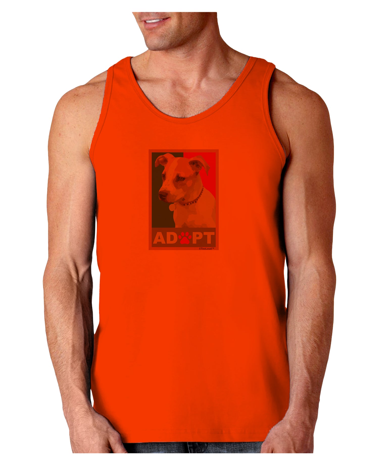 Adopt Cute Puppy Cat Adoption Loose Tank Top-Loose Tank Top-TooLoud-Orange-Small-Davson Sales