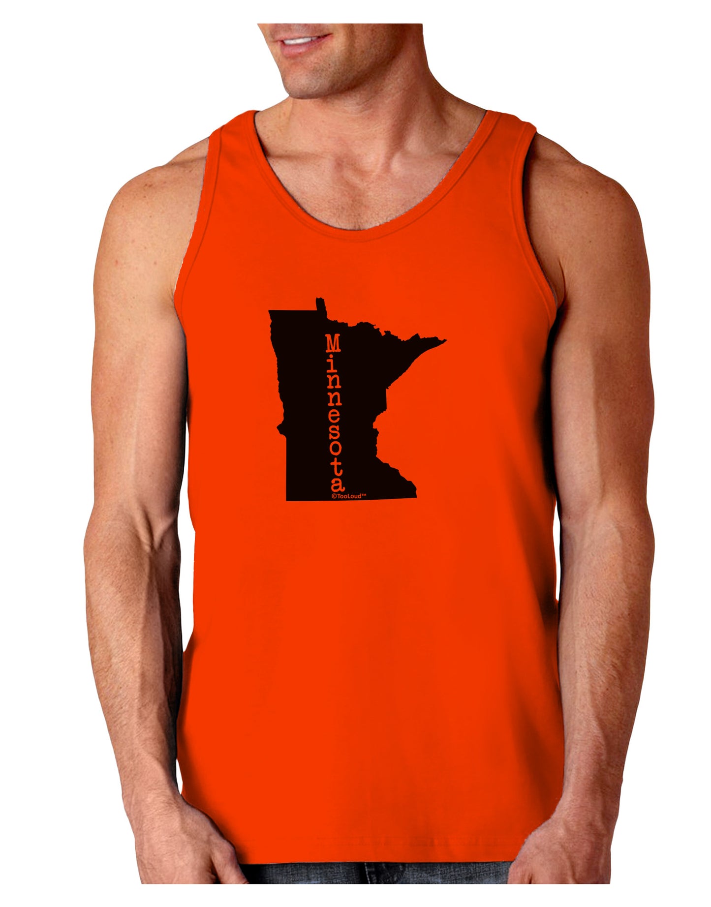 Minnesota - United States Shape Loose Tank Top-Loose Tank Top-TooLoud-Orange-Small-Davson Sales