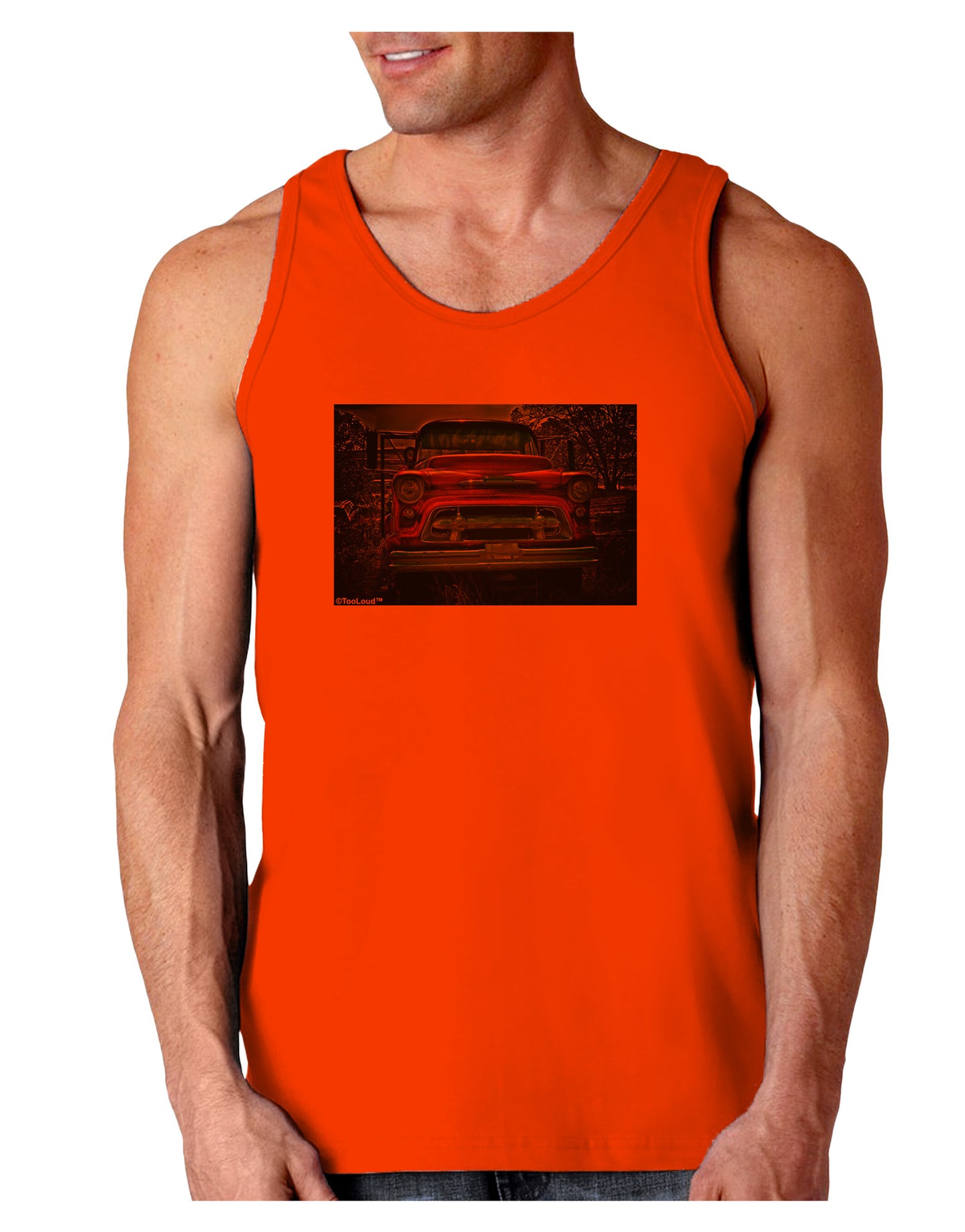 TooLoud Vintage Truck Loose Tank Top-Loose Tank Top-TooLoud-Orange-Small-Davson Sales
