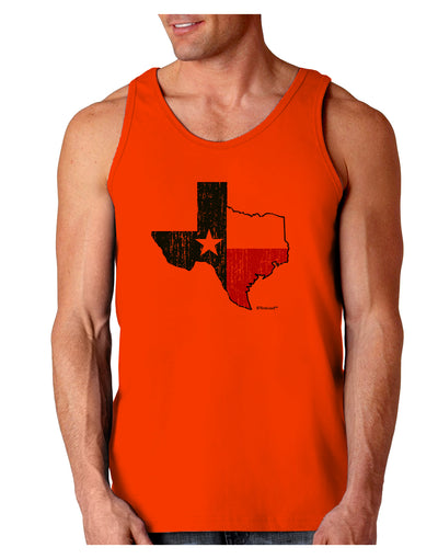 State of Texas Flag Design - Distressed Loose Tank Top-Loose Tank Top-TooLoud-Orange-Small-Davson Sales