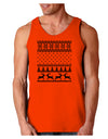 Ugly Christmas Sweater Snowflake Reindeer Pattern Loose Tank Top-Loose Tank Top-TooLoud-Orange-Small-Davson Sales