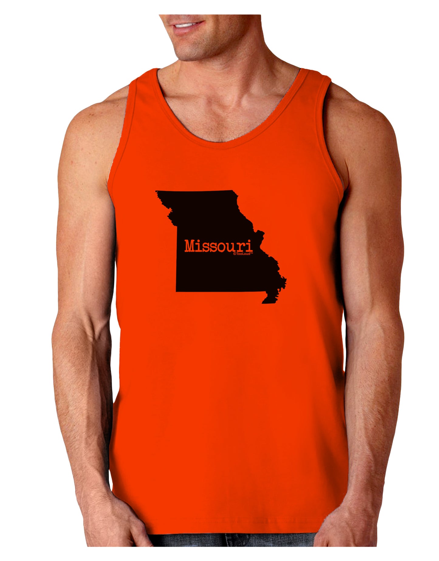 Missouri - United States Shape Loose Tank Top-Loose Tank Top-TooLoud-Orange-Small-Davson Sales