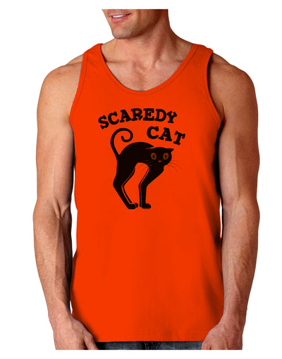 Cute Scaredy Cat Black Cat Halloween Loose Tank Top-Loose Tank Top-TooLoud-Orange-Small-Davson Sales