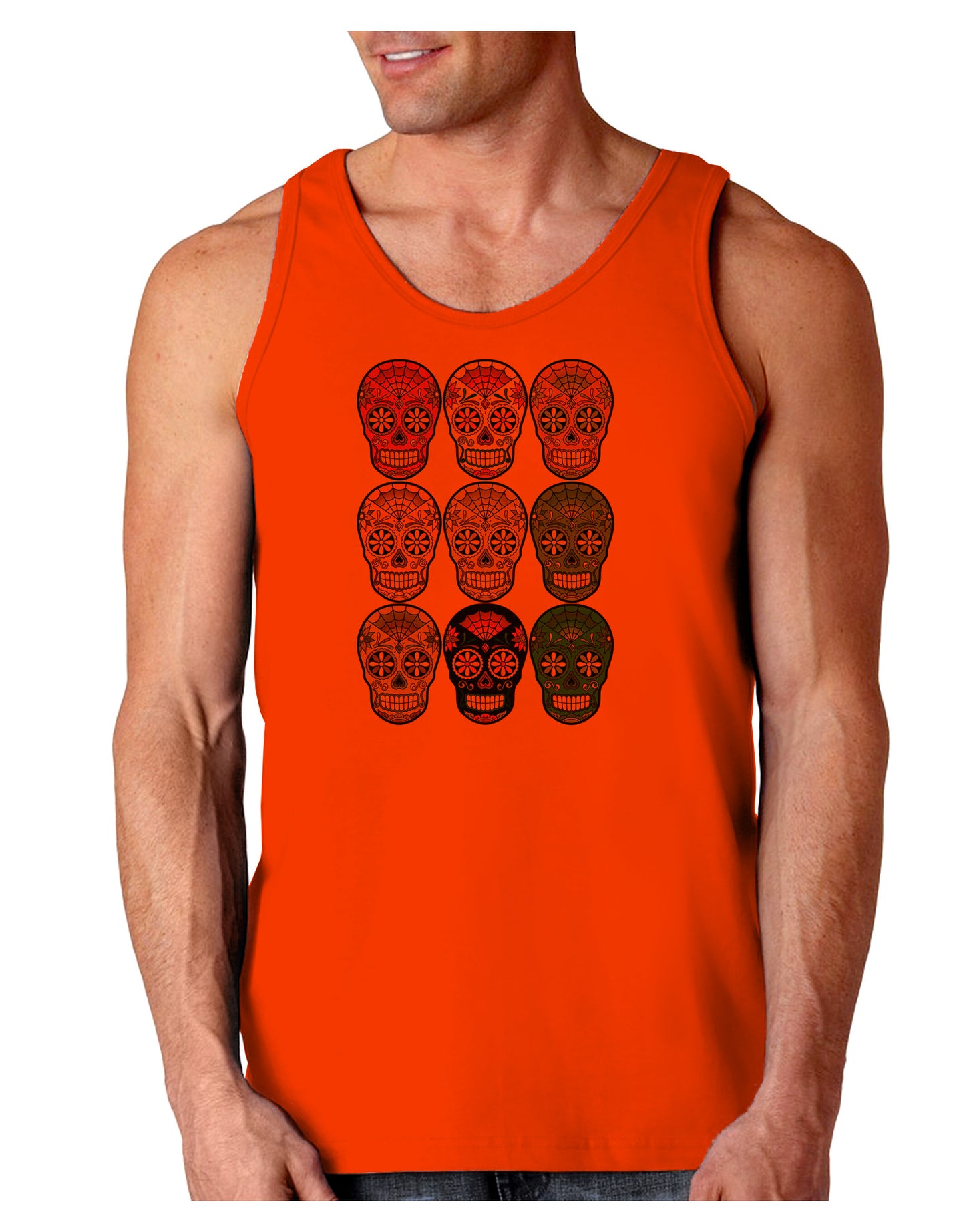 Dia de los Muertos Calaveras Sugar Skulls Loose Tank Top-Loose Tank Top-TooLoud-Orange-Small-Davson Sales