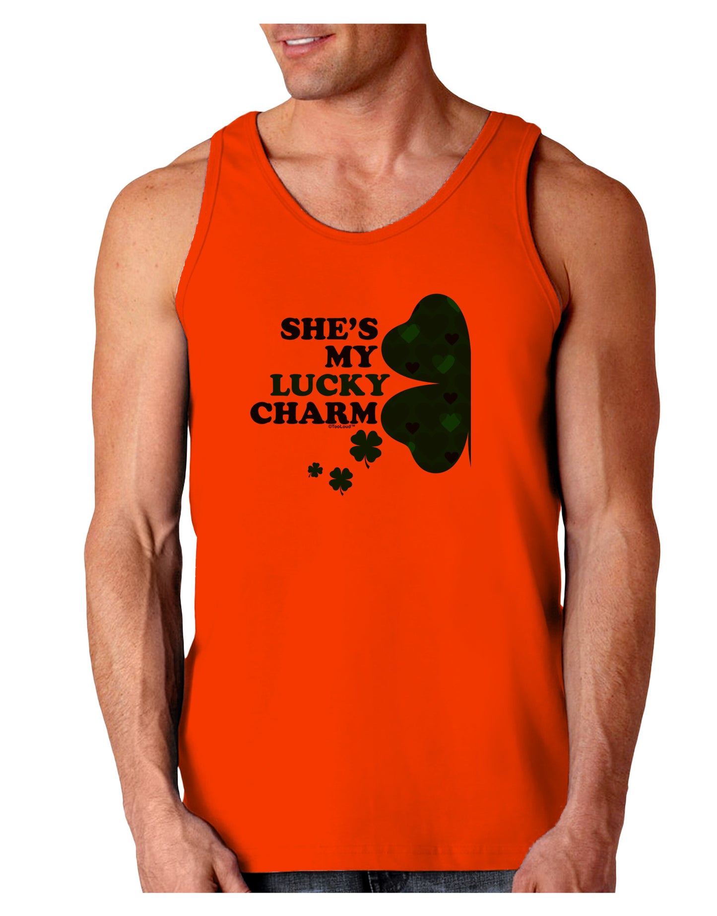 She's My Lucky Charm - Left Loose Tank Top-Loose Tank Top-TooLoud-Orange-Small-Davson Sales