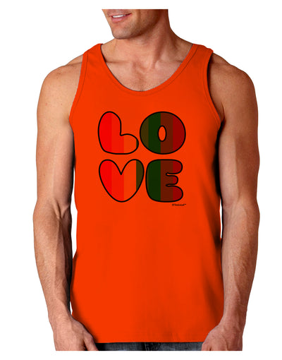 Rainbow LOVE Text Loose Tank Top by TooLoud-Loose Tank Top-TooLoud-Orange-Small-Davson Sales