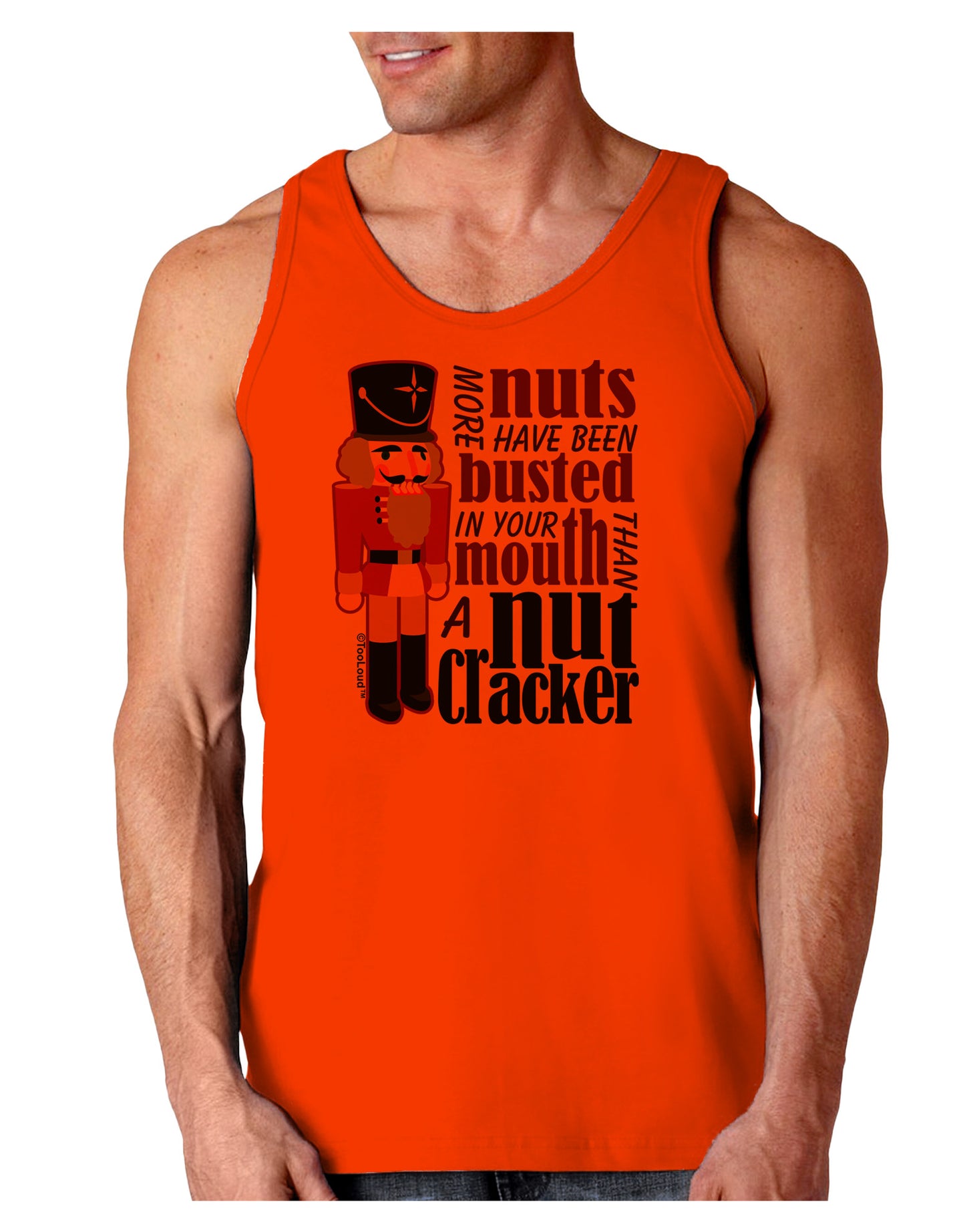 More Nuts Busted - Your Mouth Loose Tank Top by-Loose Tank Top-TooLoud-Orange-Small-Davson Sales