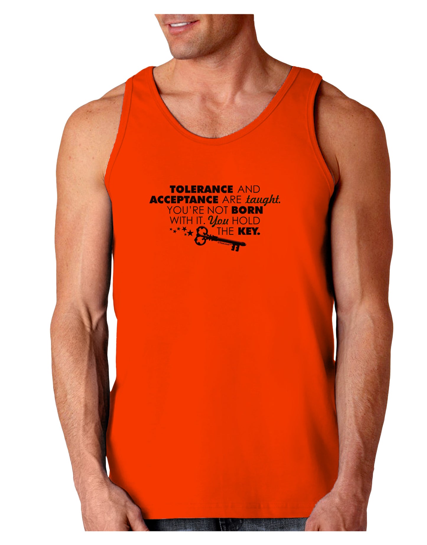 Tolerance And Acceptance Loose Tank Top-Loose Tank Top-TooLoud-Orange-Small-Davson Sales