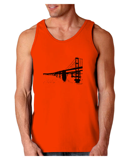 Bay Bridge Cutout Design Loose Tank Top by TooLoud-Loose Tank Top-TooLoud-Orange-Small-Davson Sales