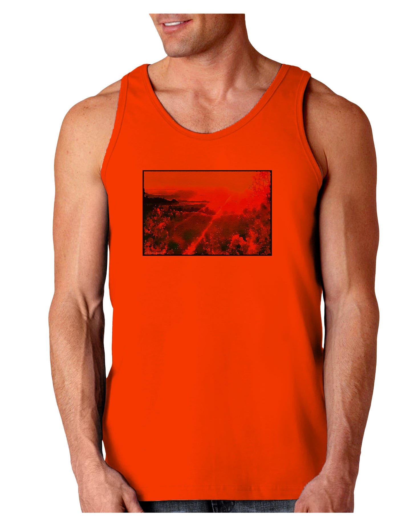 Colorado Sunset Watercolor Loose Tank Top-Loose Tank Top-TooLoud-Orange-Small-Davson Sales