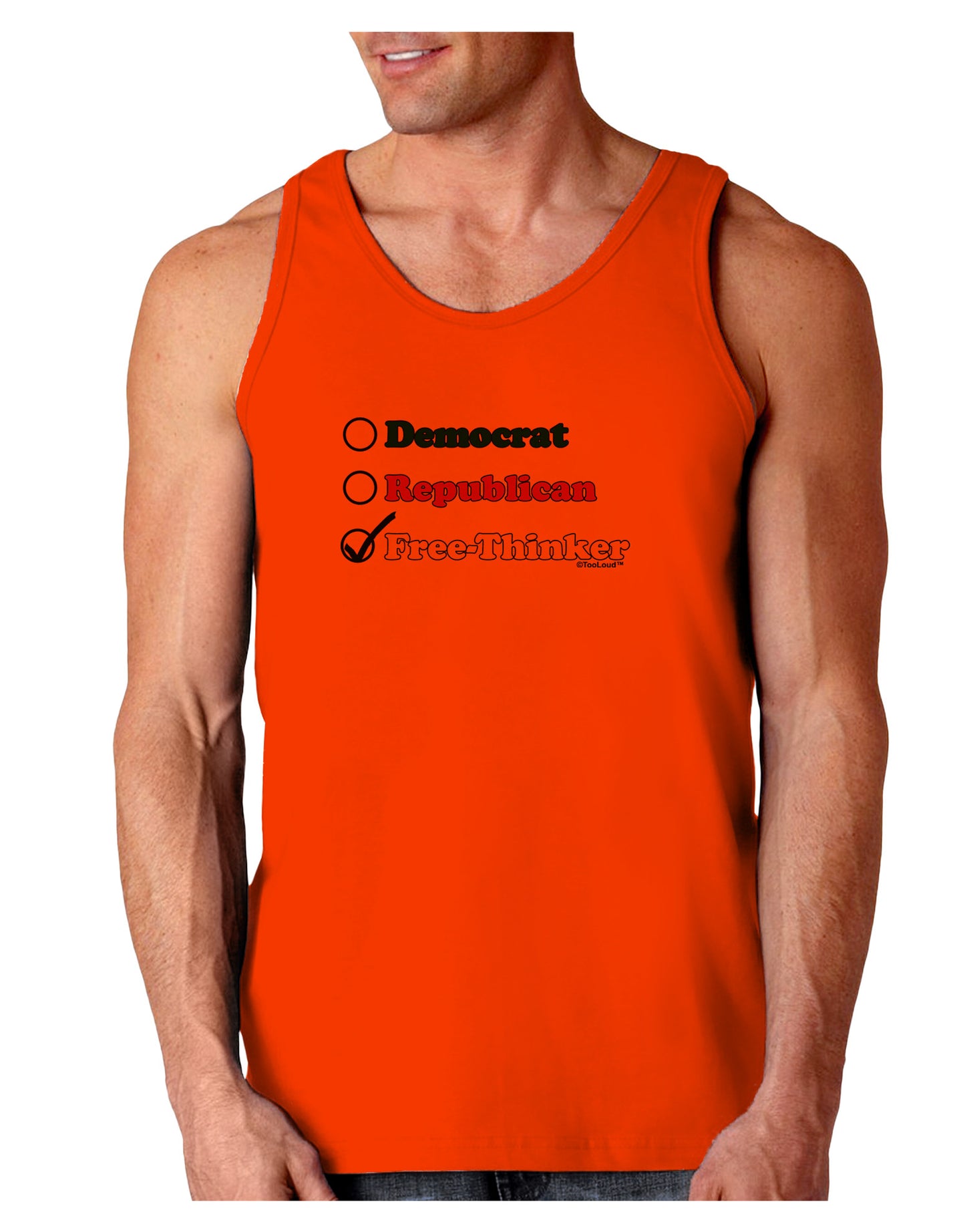 Free Thinker Checklist Loose Tank Top-Loose Tank Top-TooLoud-Orange-Small-Davson Sales