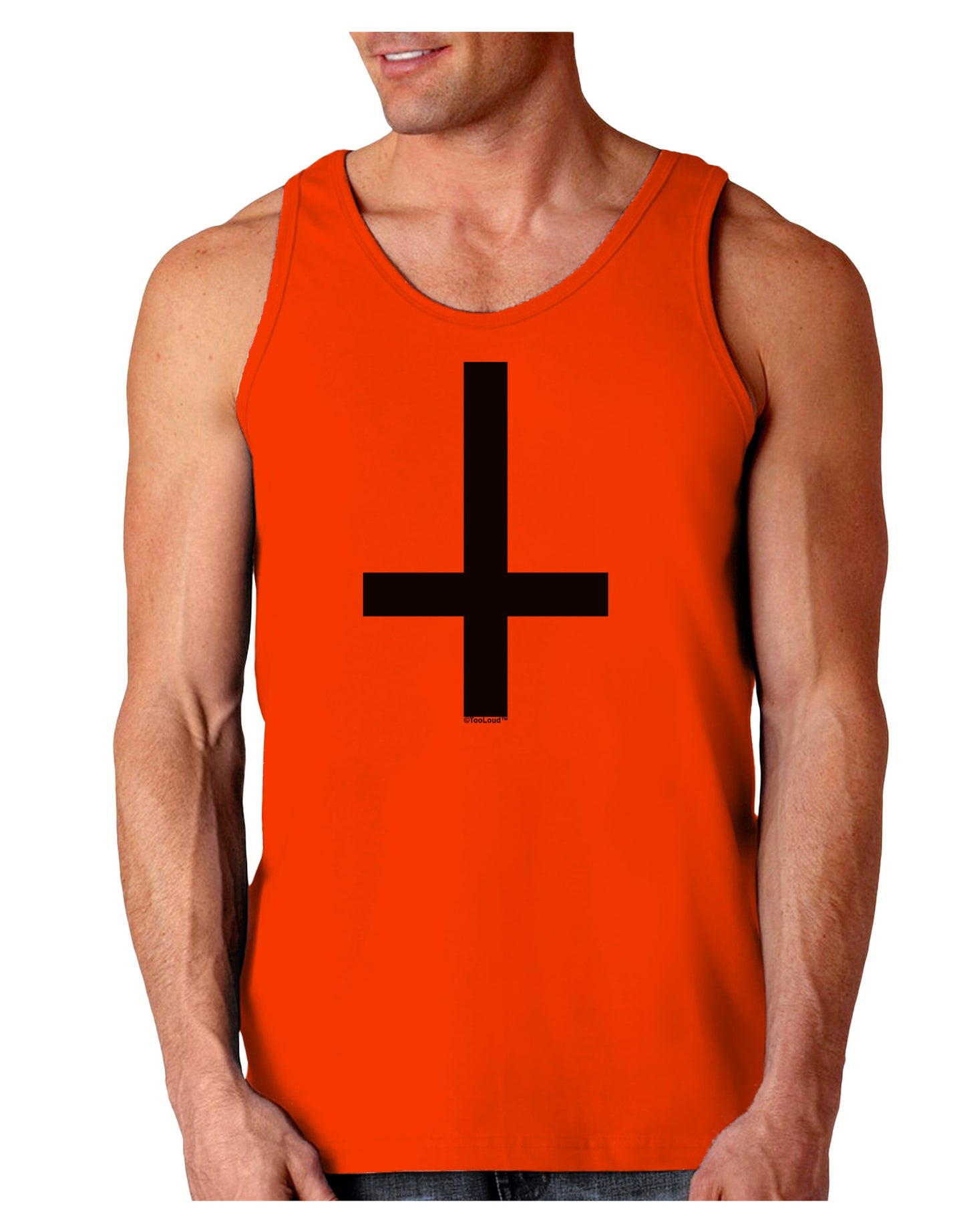 Inverted Cross Loose Tank Top-Loose Tank Top-TooLoud-Orange-Small-Davson Sales