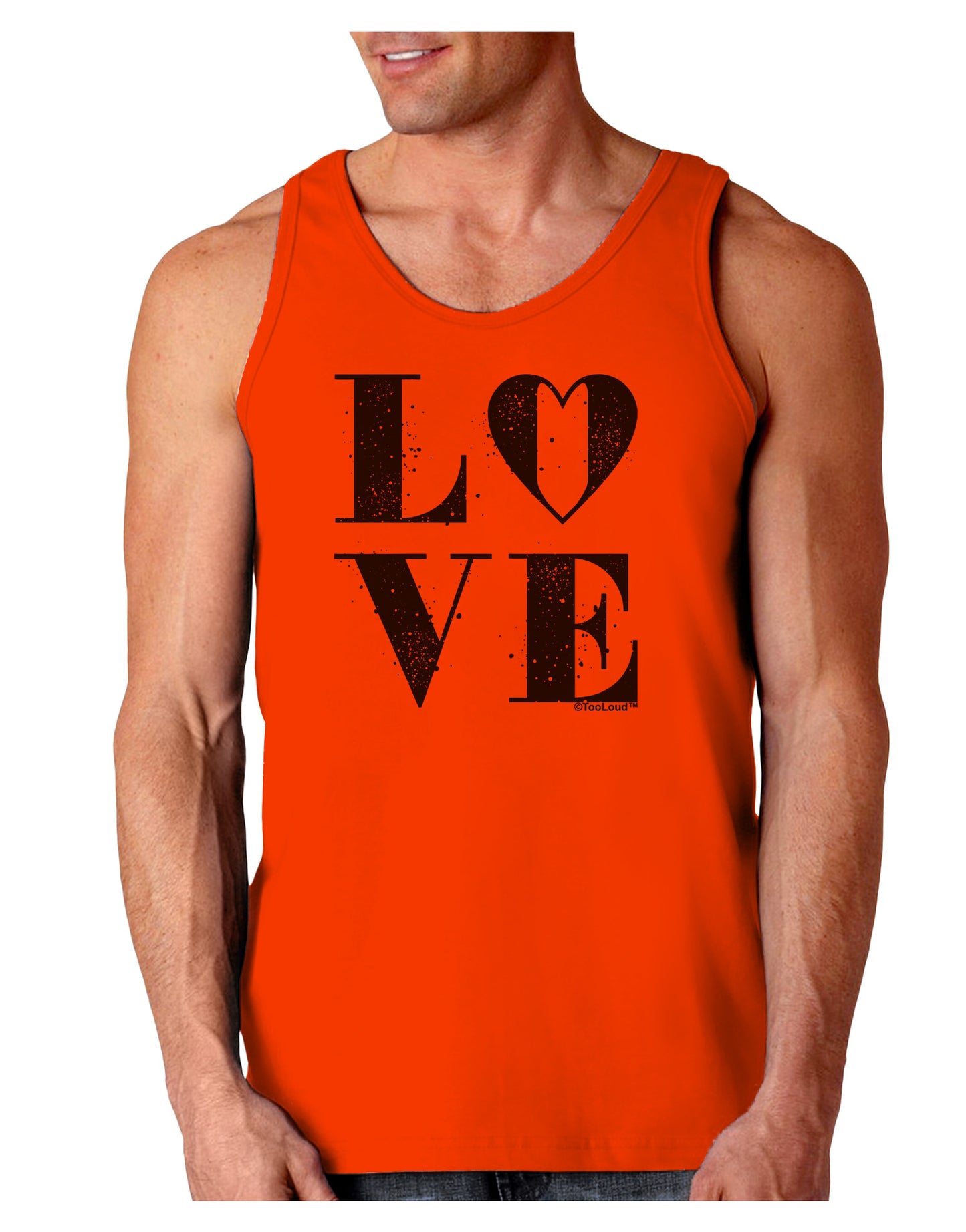 Love Splatter Loose Tank Top-Loose Tank Top-TooLoud-Orange-Small-Davson Sales