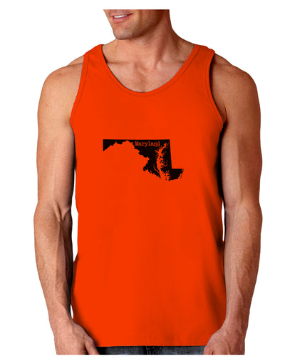 Maryland - United States Shape Loose Tank Top by TooLoud-Loose Tank Top-TooLoud-Orange-Small-Davson Sales