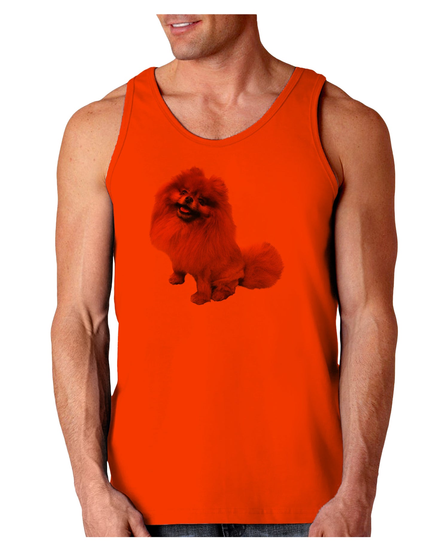 Pomeranian Sitting All Cute-Like Loose Tank Top-Loose Tank Top-TooLoud-Orange-Small-Davson Sales