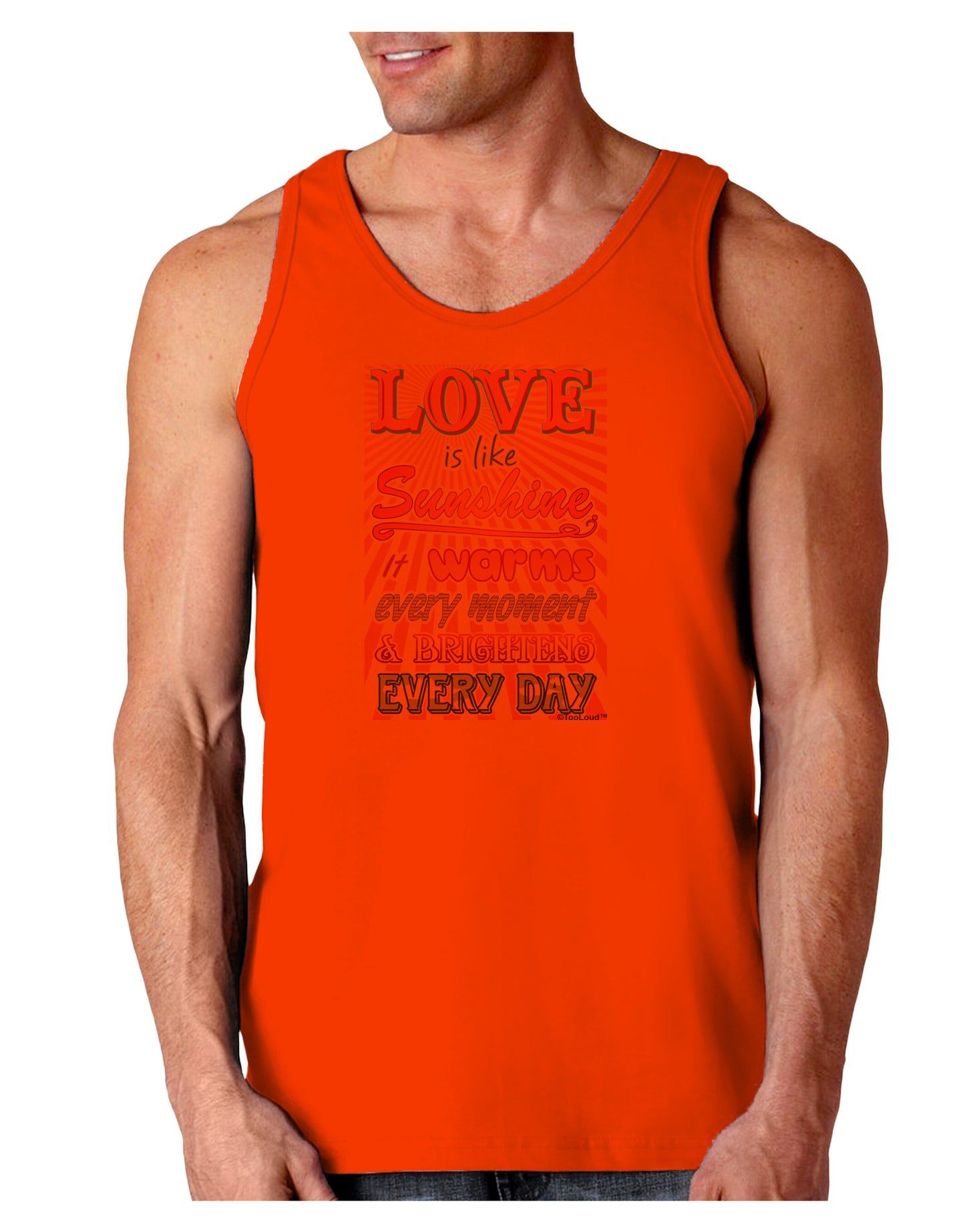 Love is like Sunshine - Sunburst Loose Tank Top-Loose Tank Top-TooLoud-Orange-Small-Davson Sales