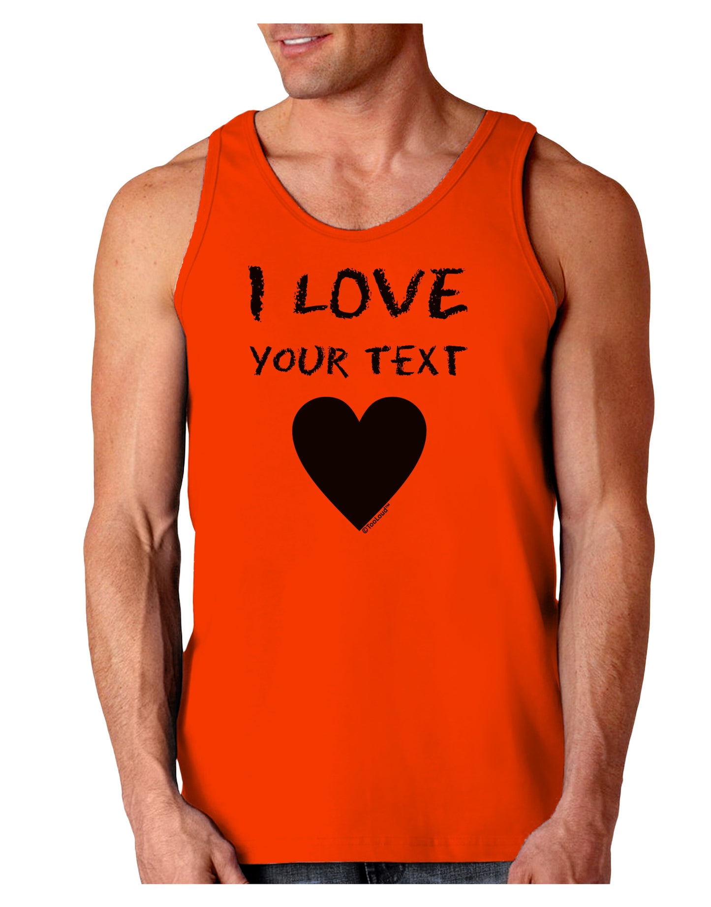Personalized I Love Customized Loose Tank Top-Loose Tank Top-TooLoud-Orange-Small-Davson Sales