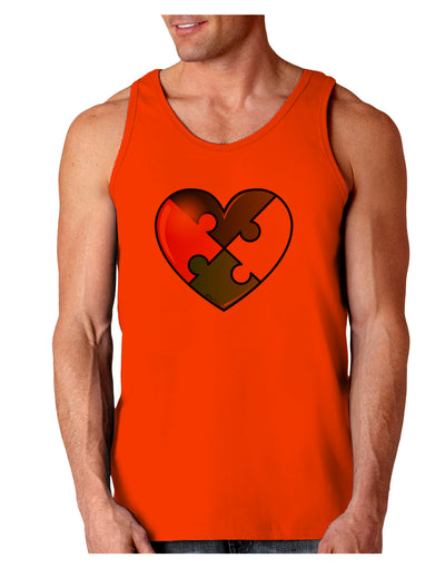 Big Puzzle Heart - Autism Awareness Loose Tank Top by TooLoud-Loose Tank Top-TooLoud-Orange-Small-Davson Sales