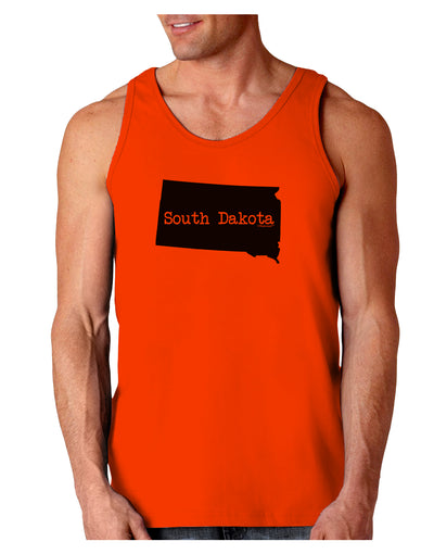 South Dakota - United States Shape Loose Tank Top by TooLoud-Loose Tank Top-TooLoud-Orange-Small-Davson Sales