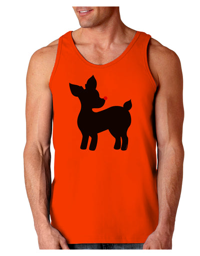 Cute Rudolph Silhouette - Christmas Loose Tank Top by TooLoud-Loose Tank Top-TooLoud-Orange-Small-Davson Sales