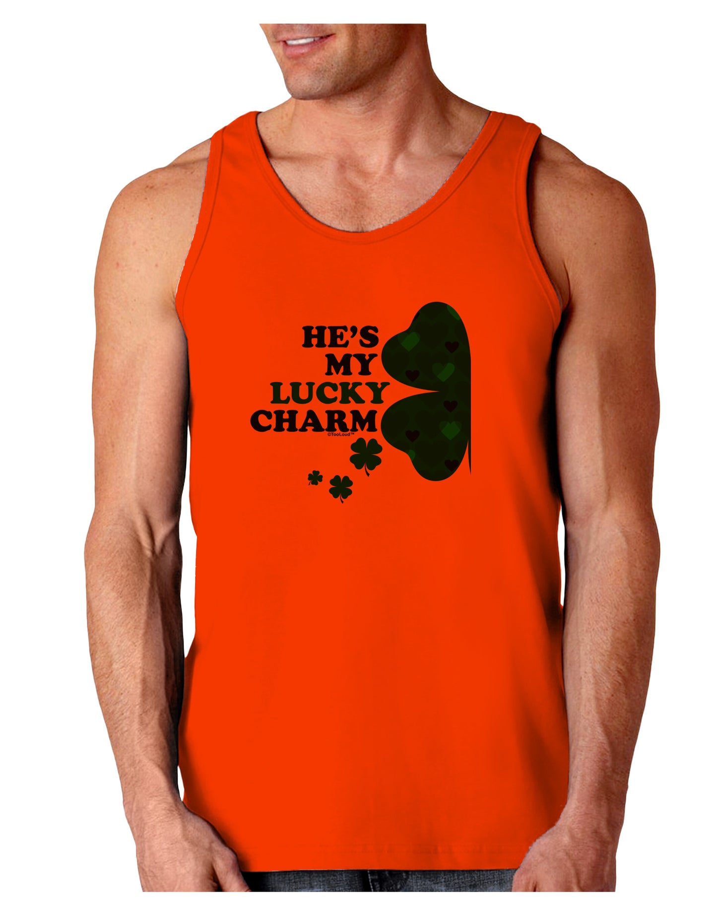 He's My Lucky Charm - Left Loose Tank Top-Loose Tank Top-TooLoud-Orange-Small-Davson Sales