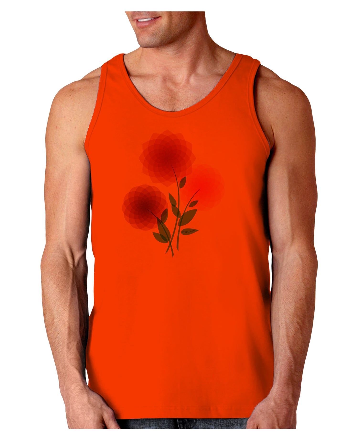 Crystal Dahlias Loose Tank Top-Loose Tank Top-TooLoud-Orange-Small-Davson Sales