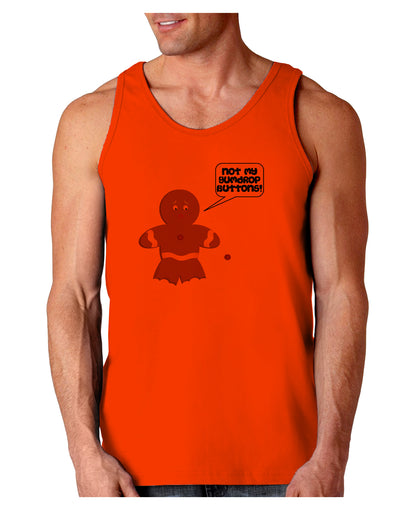 Not My Gumdrop Buttons Gingerbread Man Christmas Loose Tank Top-Loose Tank Top-TooLoud-Orange-Small-Davson Sales