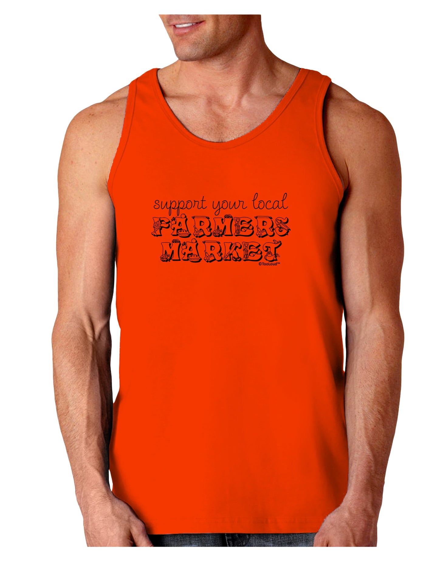 Support Your Local Farmers Market Loose Tank Top-Loose Tank Top-TooLoud-Orange-Small-Davson Sales