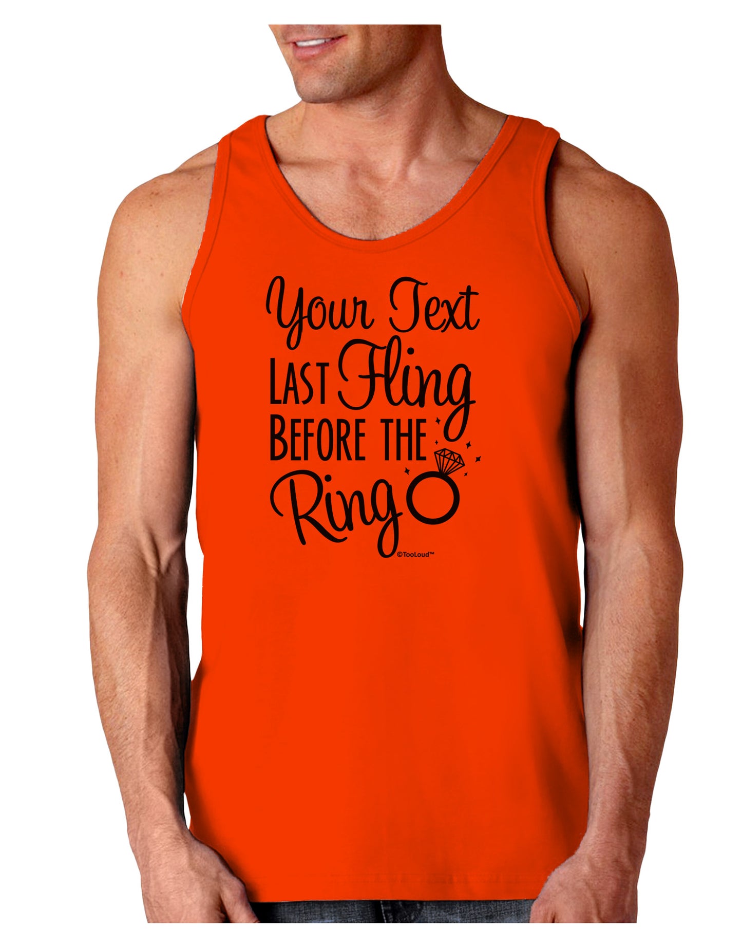 Personalized Bachelorette Party - Last Fling Before the Ring Loose Tank Top-Loose Tank Top-TooLoud-Orange-Small-Davson Sales